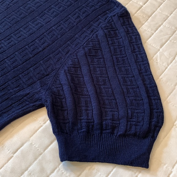 Tailored Recreation Premium Polo Shirt, Quarter Zip, Navy Blue Pattern, Size XL - Picture 11 of 15